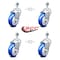 Service Caster 4 Inch Blue Polyurethane Wheel Swivel 12mm Threaded Stem Caster Set SCC SCC-TS20S414-PPUB-BLUE-M1215-4 - alternate 4